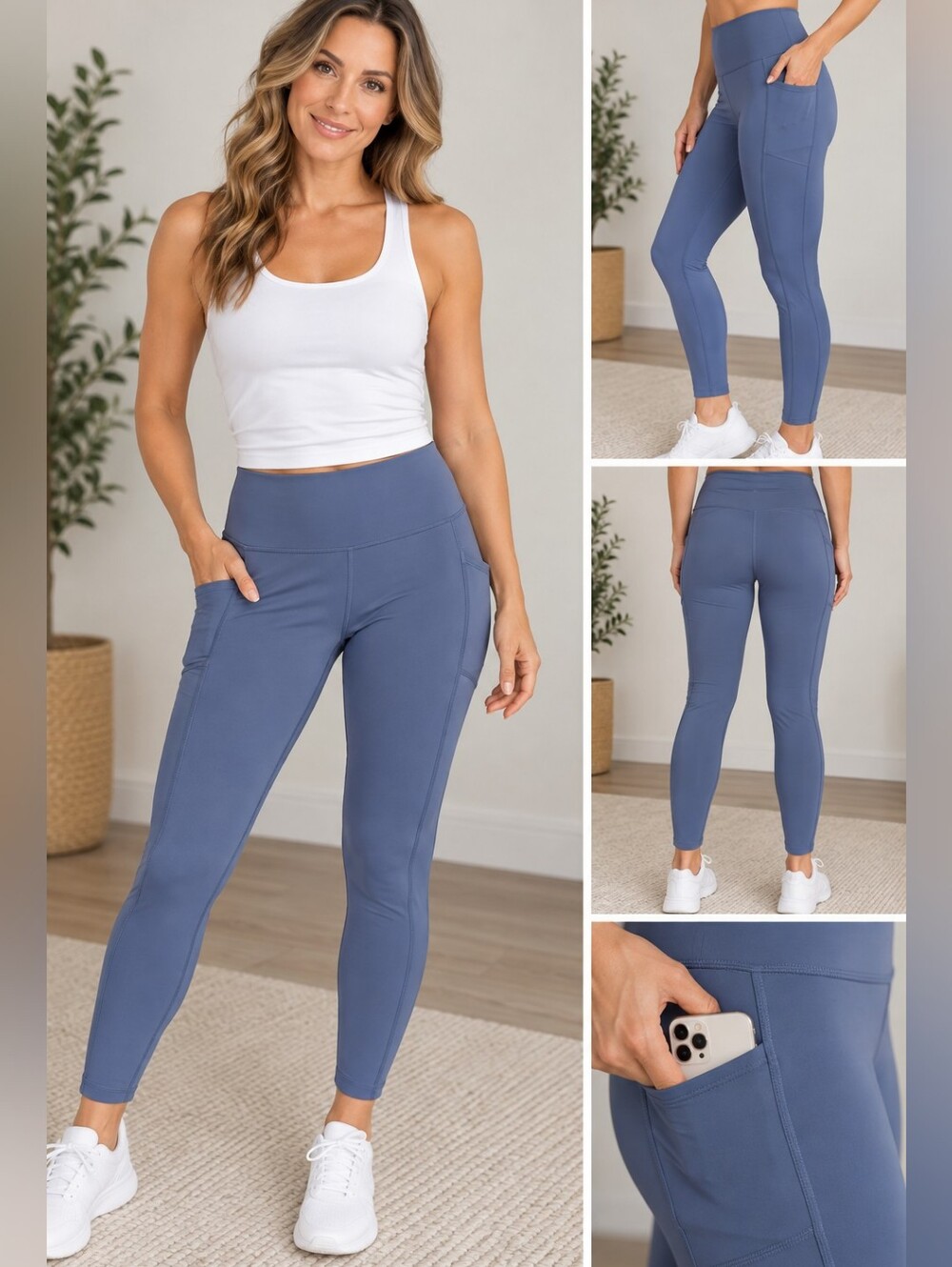 RBX women's large blue athletic leggings #26
